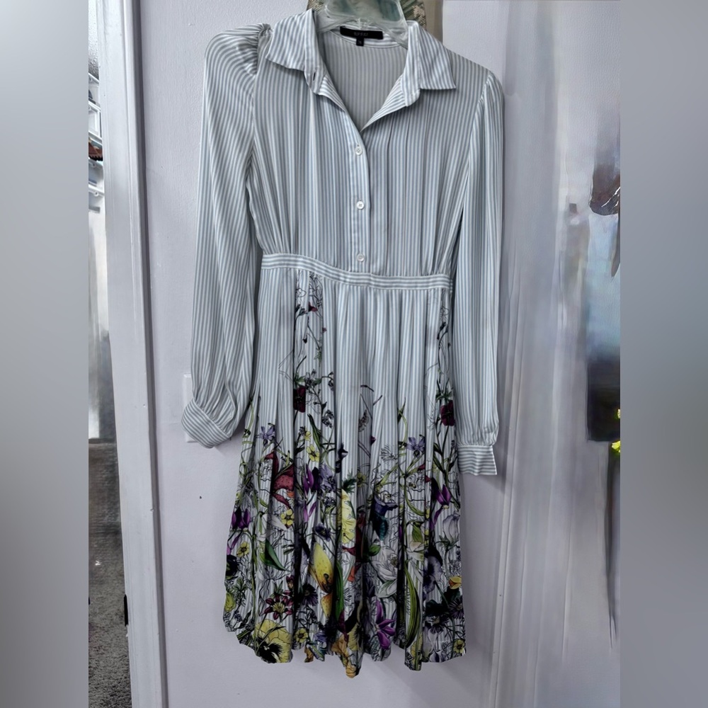 Gucci Long Sleeve Dress with Floral Accents